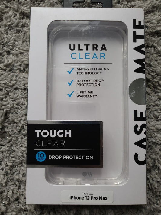 Case Mate Ultra Clear Tough Case with 10" drop Protection For iPhone 12 Pro Max