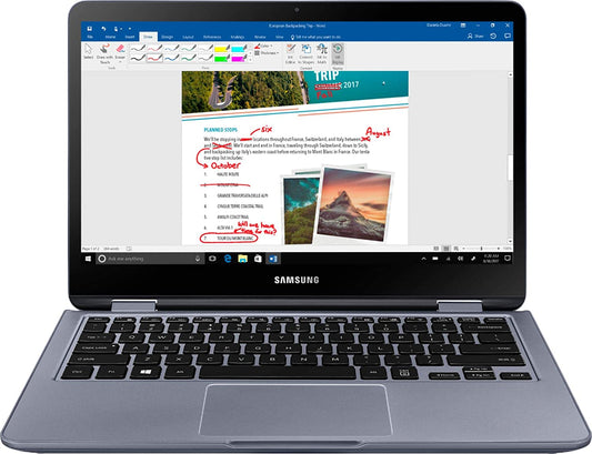 SAMSUNG Notebook 7 Spin Core I7-7500U GTX 940MX (8GB,256GB) Touchscreen, 2-in-1 Windows 10 Grade A