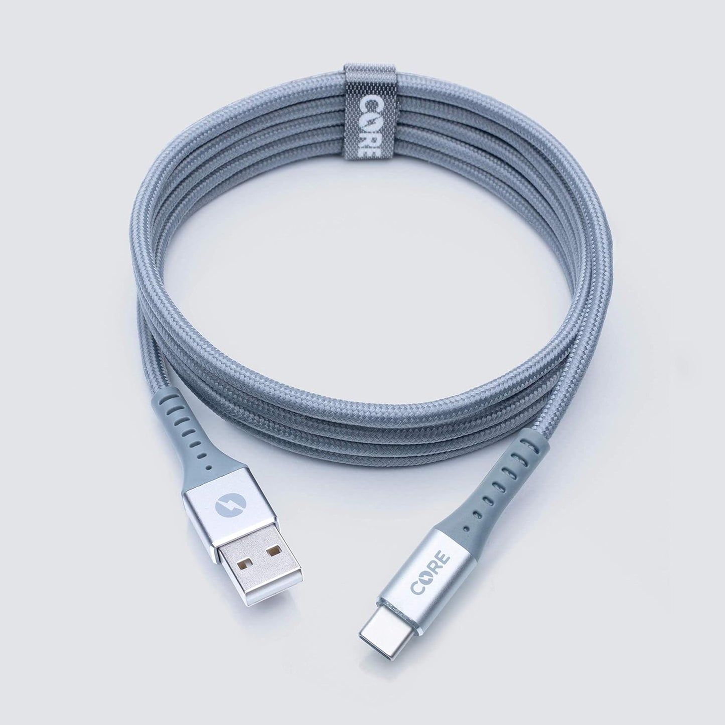 1.5M Braided Micro USB Cable 2.1A Grey