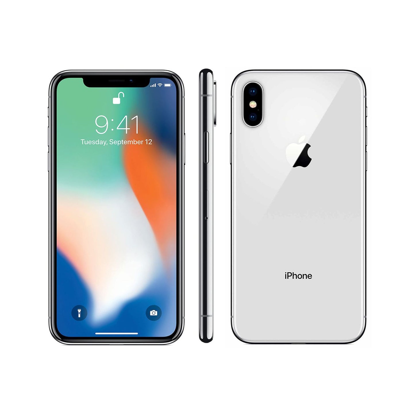 iPhone X Silver 64GB Unlocked Grade A